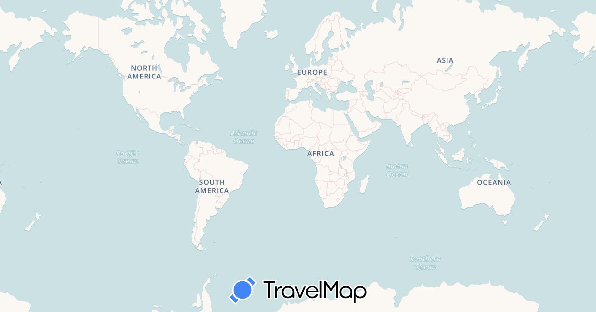 TravelMap itinerary: driving in Ireland (Europe)